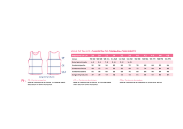 Gymnastics T-Shirt with Trim Indigo Black-Fuchsia