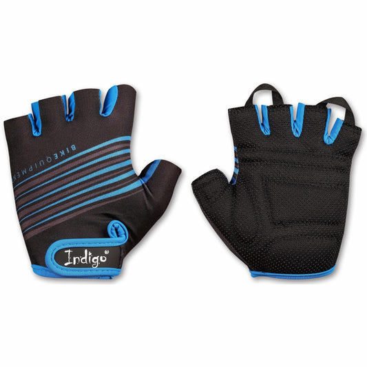 Cycling Gloves Men INDIGO Black-Blue