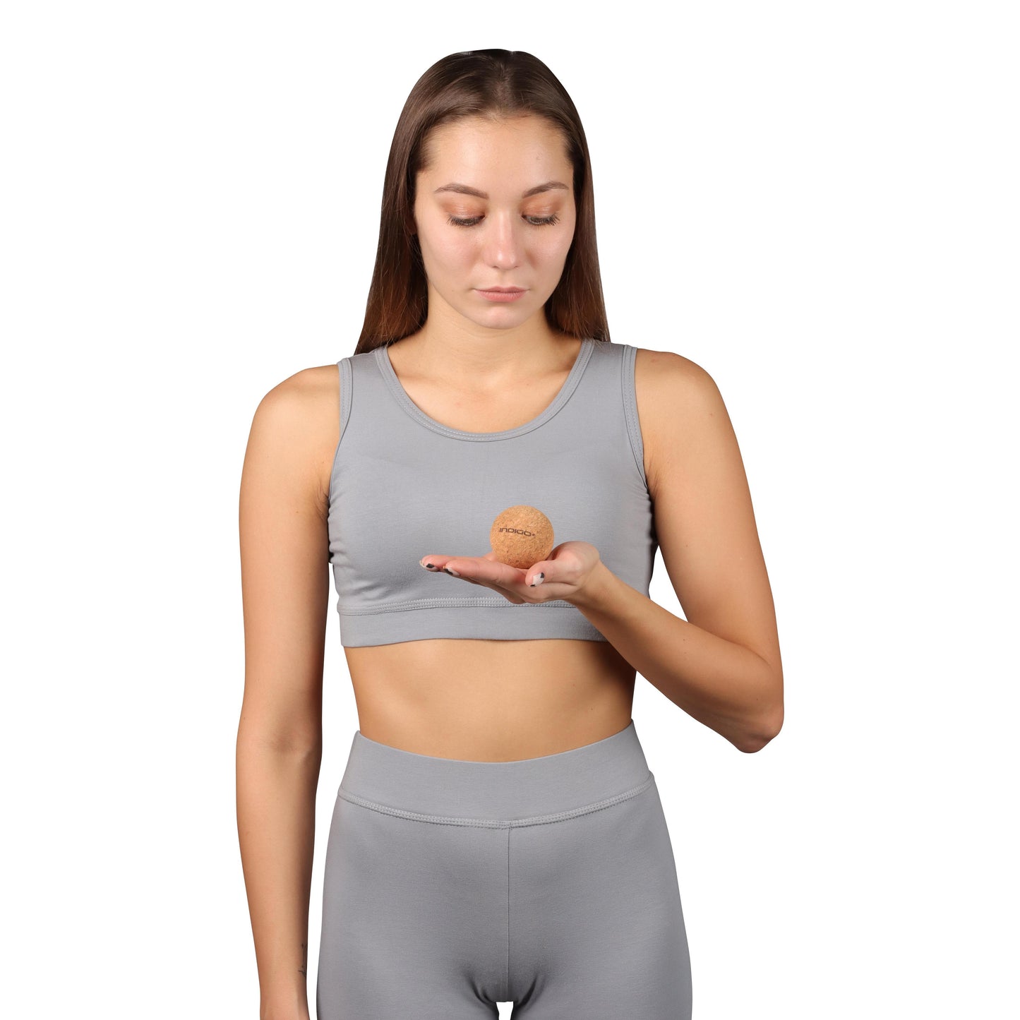 Cork Massage Ball for Yoga INDIGO Brown 5 cm