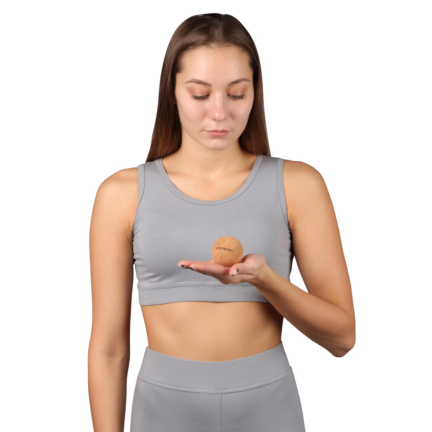 Cork Massage Ball for Yoga INDIGO Brown 5 cm