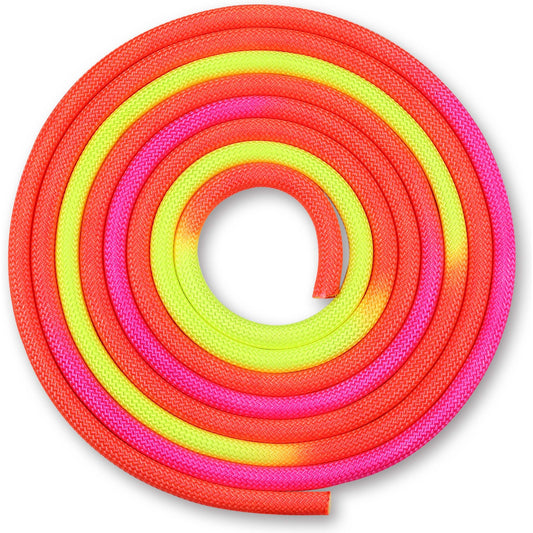 Corde Pour Gymnastique Rythmique Ponderée 165g INDIGO Tricolore 3 m Rouge-Jaune-Rose