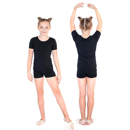 Short De Gymnastique Pour Filles INDIGO Noir