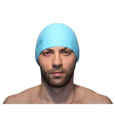 Swimming Cap Rubberized Fabric with PU INDIGO