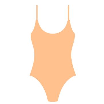 SOLO Beige Cotton Leotard Bodysuit