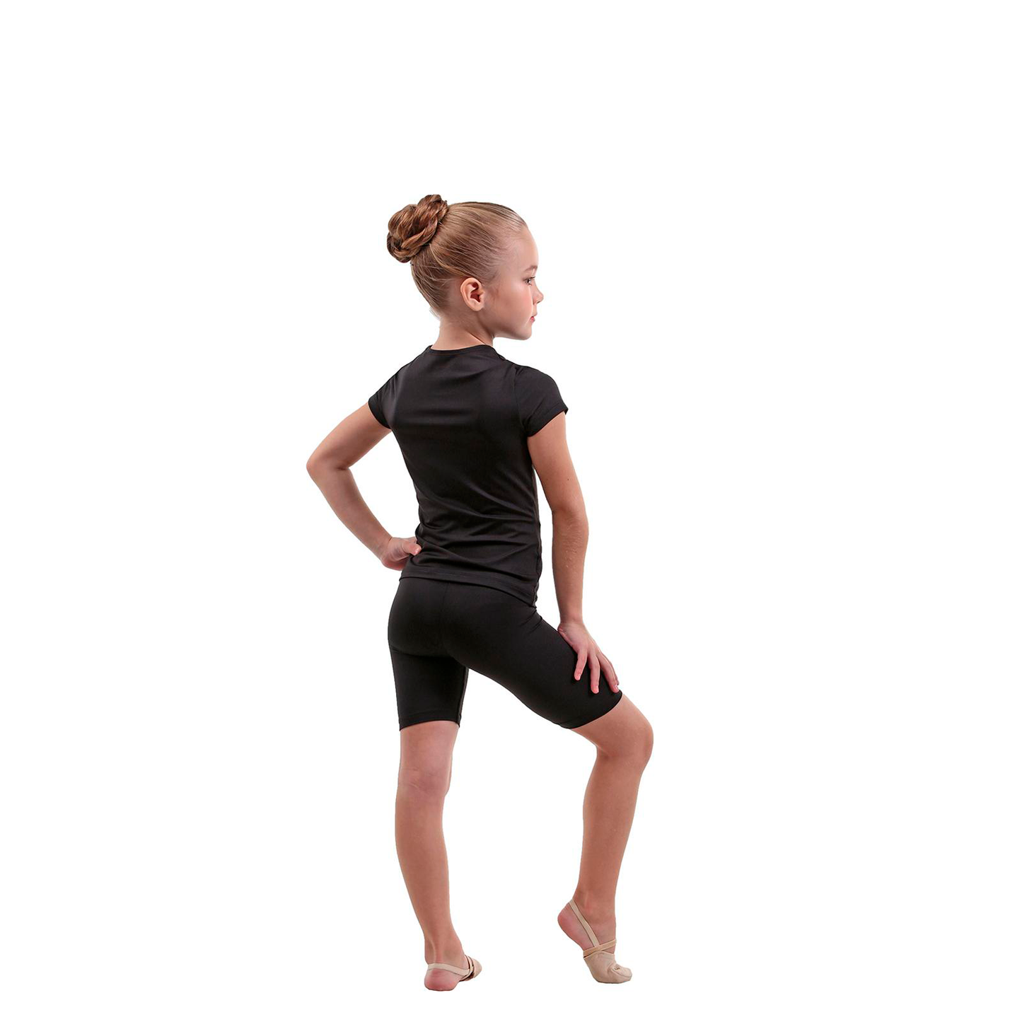 Elastic T-Shirt with Short Sleeves SOLO Black