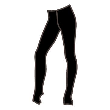 Leggings with Half Foot in Cotton SOLO Black
