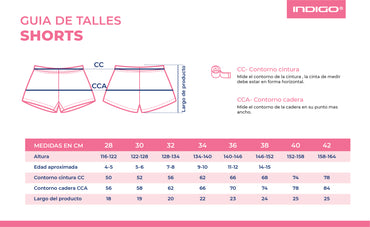 Short De Gymnastique Pour Filles INDIGO Noir