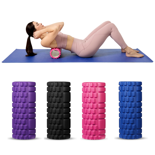 Rouleau en Mousse Rond pour Massages Musculaires et Yoga PVC INDIGO 33*14 cm.