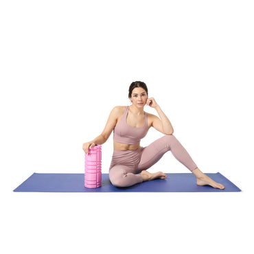 Rouleau en Mousse Rond pour Massages Musculaires et Yoga PVC INDIGO 33*14 cm.
