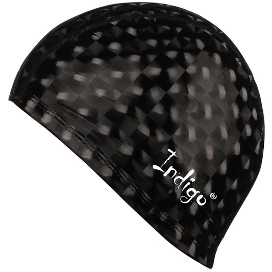 Swimming Cap Rubberized Fabric With 3D Effect INDIGO