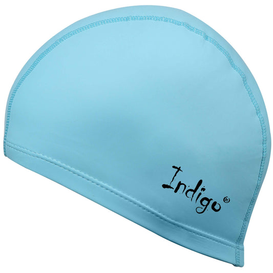Swimming Cap Rubberized Fabric with PU INDIGO