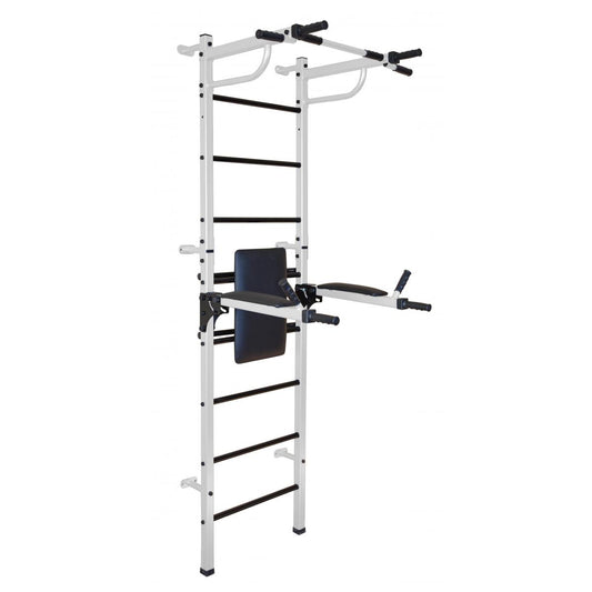 START White-Black 230*60*62.5 cm Wall-Mounted Gym for Adults with Wall Bars and Foldable Dip Bar up to 250 kg