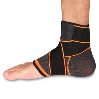 Elastic Ankle Brace with Compression Straps