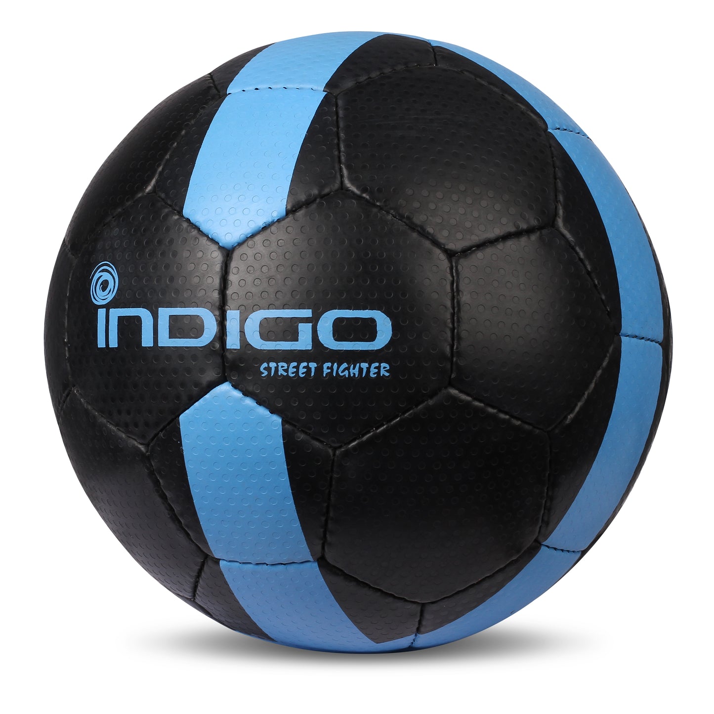 Street Fighter Indigo Black-Blue PU Rubberized Asphalt Training Soccer Ball No. 5