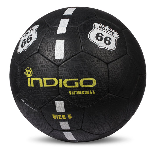 Ballon De Football Entraînement Pour Jouer Sur Asphalte PU Engommé Nº5 INDIGO Noir