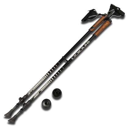 Trekking Poles - Telescopic Hiking INDIGO Black 85-135 cm