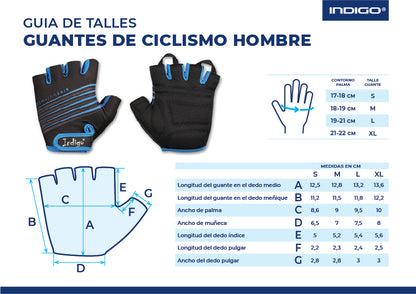 Gants Cyclisme Homme BIKE CONCEPT Indigo