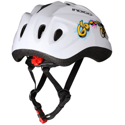 Children's Bicycle Helmet with Ventilation INDIGO 48-56 cm