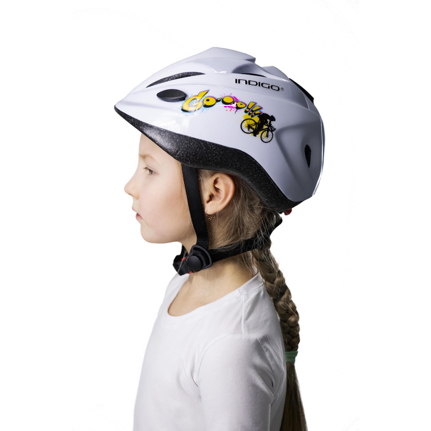 Children's Bicycle Helmet with Ventilation INDIGO 48-56 cm