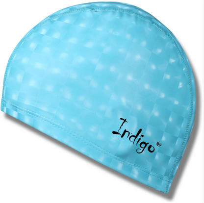 Gorro de Natación Tejido Engomado con Efecto 3D INDIGO