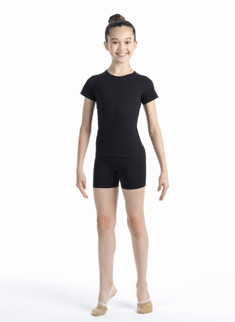 Camiseta Mangas Raglán de Algodón SOLO Negro