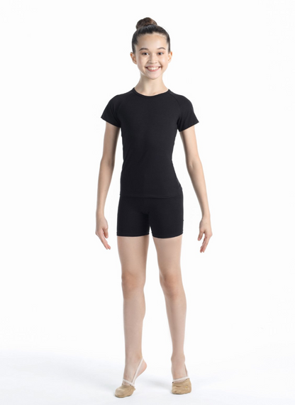 Camiseta Mangas Raglán de Algodón SOLO Negro