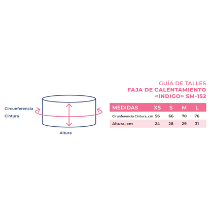Ceinture De Chauffage En Laine INDIGO 42*20 cm