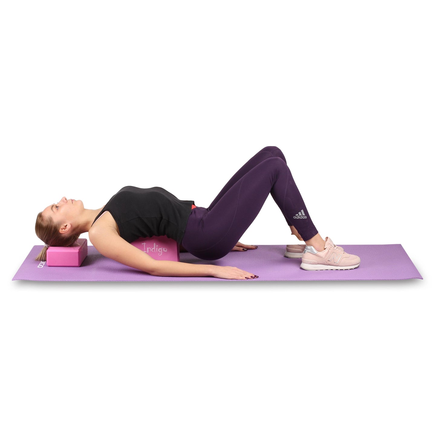 Yoga Block INDIGO 2 Pieces EVA Foam and Lightweight Non-Slip Pilates