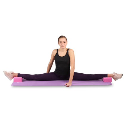 Yoga Block INDIGO 2 Pieces EVA Foam and Lightweight Non-Slip Pilates