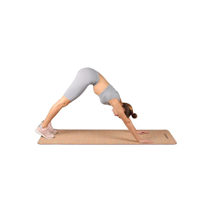 Yoga And Fitness Mat Rubber And Cork Indigo 173*61*0.3 cm