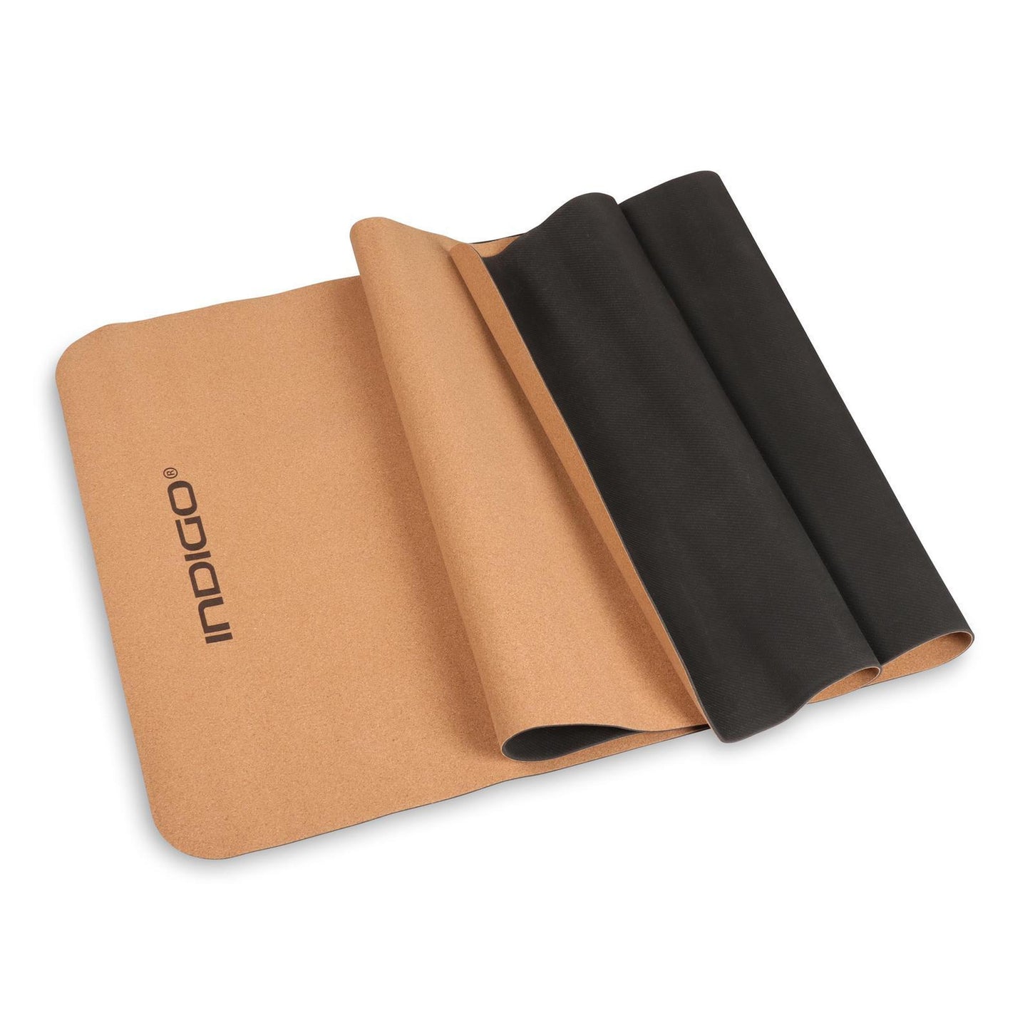 Yoga And Fitness Mat Rubber And Cork Indigo 173*61*0.3 cm