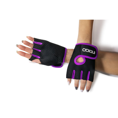 Fitness Gloves With Neoprene Fit for Women INDIGO