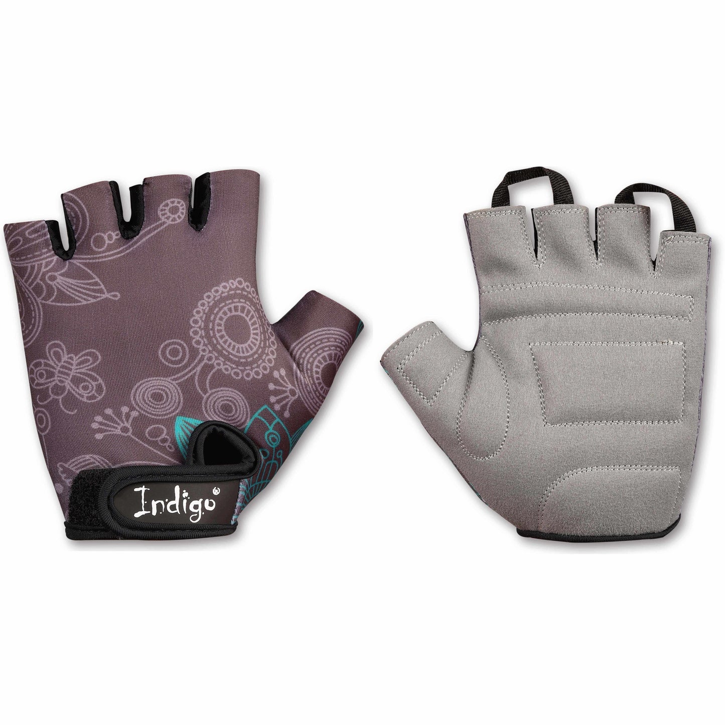 Gants Cyclisme Femme INDIGO Gris Clair