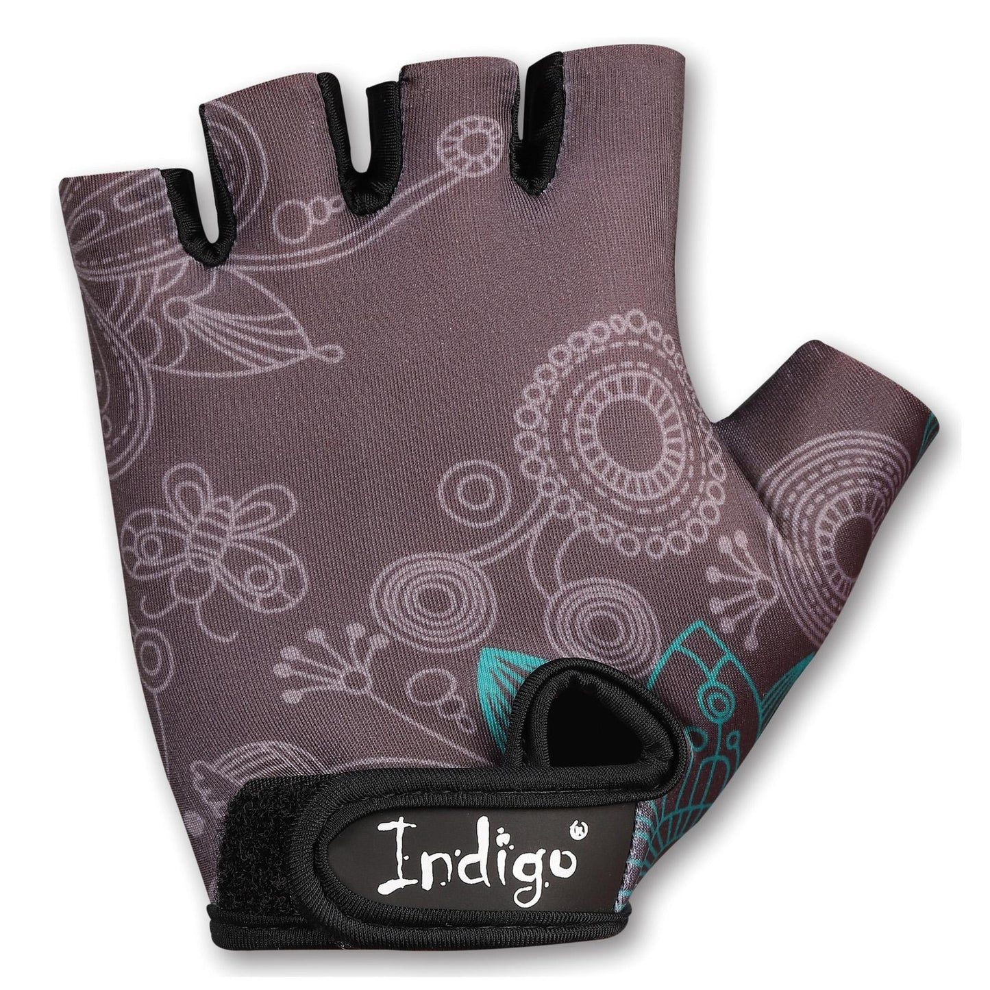 Gants Cyclisme Femme INDIGO Gris Clair