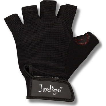 Fitness Gloves with Elastic Suede and Neoprene for Men INDIGO Black