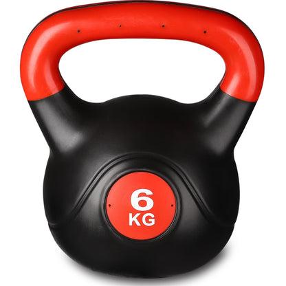 Plastic Kettlebell INDIGO Black-Red