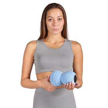 Double Massage Ball for Yoga Indigo 18*10 cm