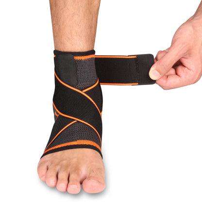 Elastic Ankle Brace with Compression Straps