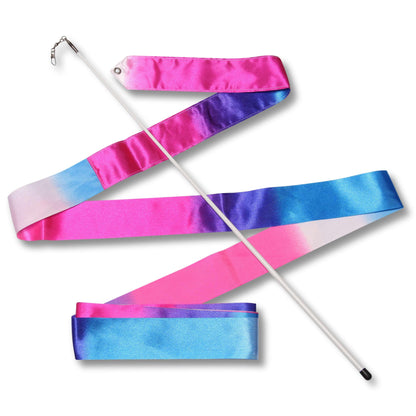 Gymnastics Ribbon with 56 cm Rod INDIGO Multicolor