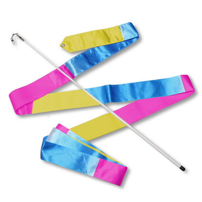 Gymnastics Ribbon with 56 cm Rod INDIGO Multicolor