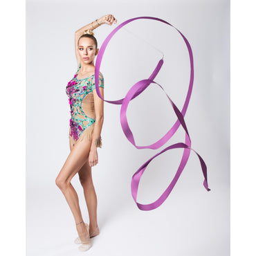 Rhythmic Gymnastics Ribbon with Rod 56 cm INDIGO