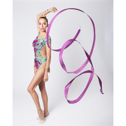 Rhythmic Gymnastics Ribbon with Rod 56 cm INDIGO