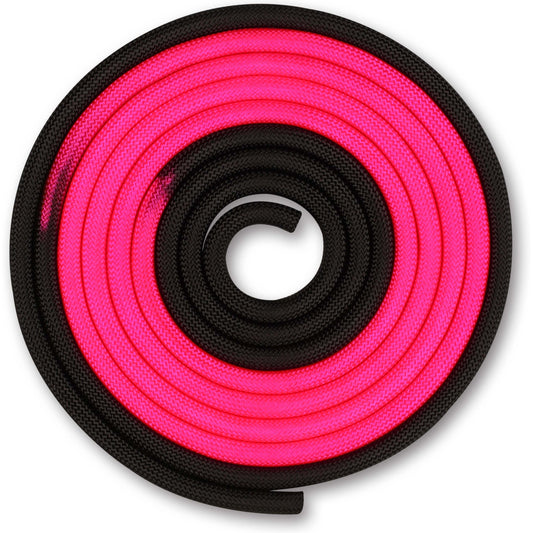 Corde Pour Gymnastique Rythmique Pondérée INDIGO Bicolore 3 m Rose-Noir 165g