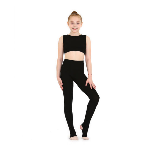 Indigo Black Rhythmic Gymnastics Leggings with Half Foot