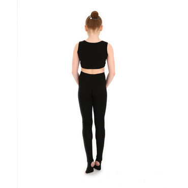 Indigo Black Rhythmic Gymnastics Leggings with Half Foot