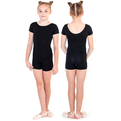 Gymnastics Leotard Short Sleeve INDIGO Black