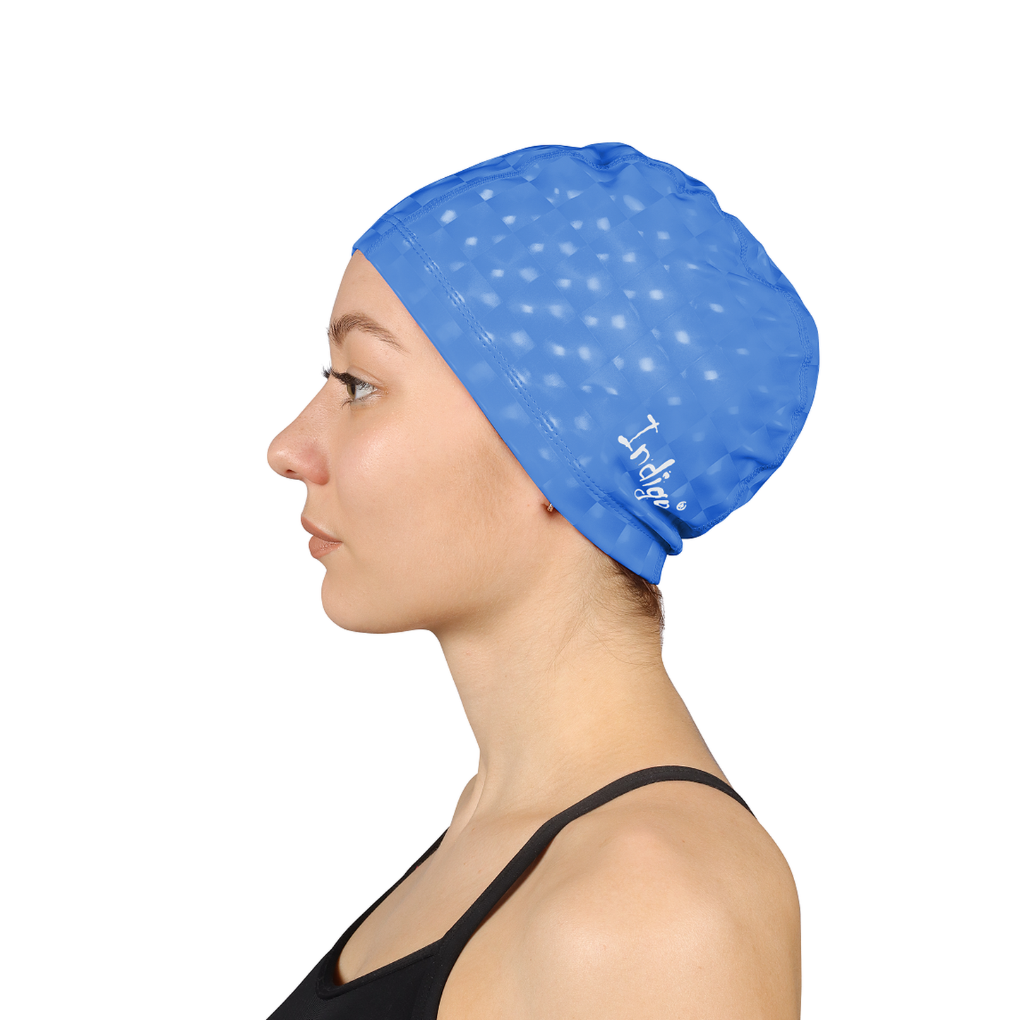 Gorro de Natación Tejido Engomado con Efecto 3D INDIGO