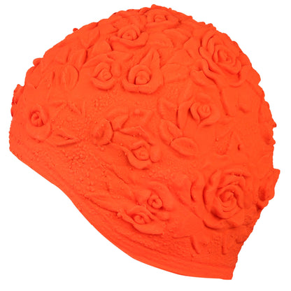 Bonnet De Natation Avec Roses En Relief INDIGO