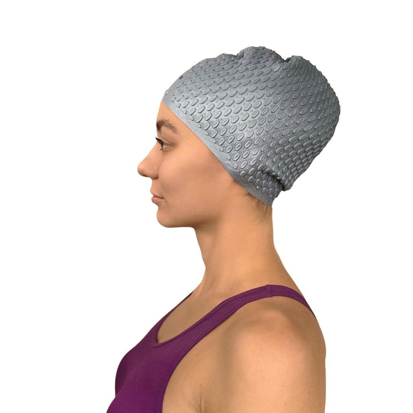 Gorro de Natación Estriado para Cabellos Largos INDIGO