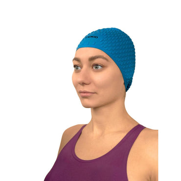 Gorro de Natación Estriado para Cabellos Largos INDIGO